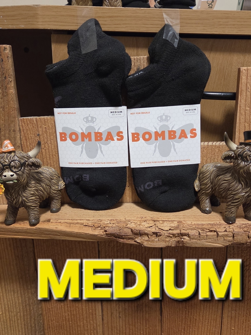 Bombas Socks 2 Pair Black Ankle Socks - Medium- Unisex